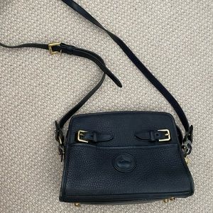Vintage Dooney & Bourke black crossbody leather bag rare